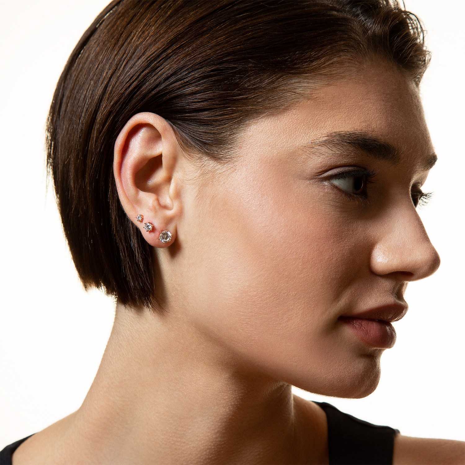 XENOX Sterling Silber Ohrringe XS3516R - KRAPPE ROSÈ - Roségold vergoldet - Krappe – Ansicht 3