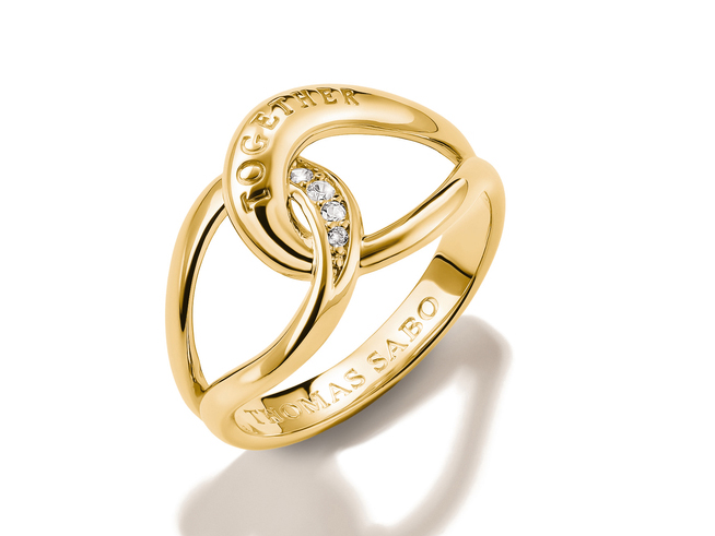 Thomas Sabo Together - TR2547-M01-14-60 - Ring Gr. 60 - 18K Gelbgold-Vergoldung
