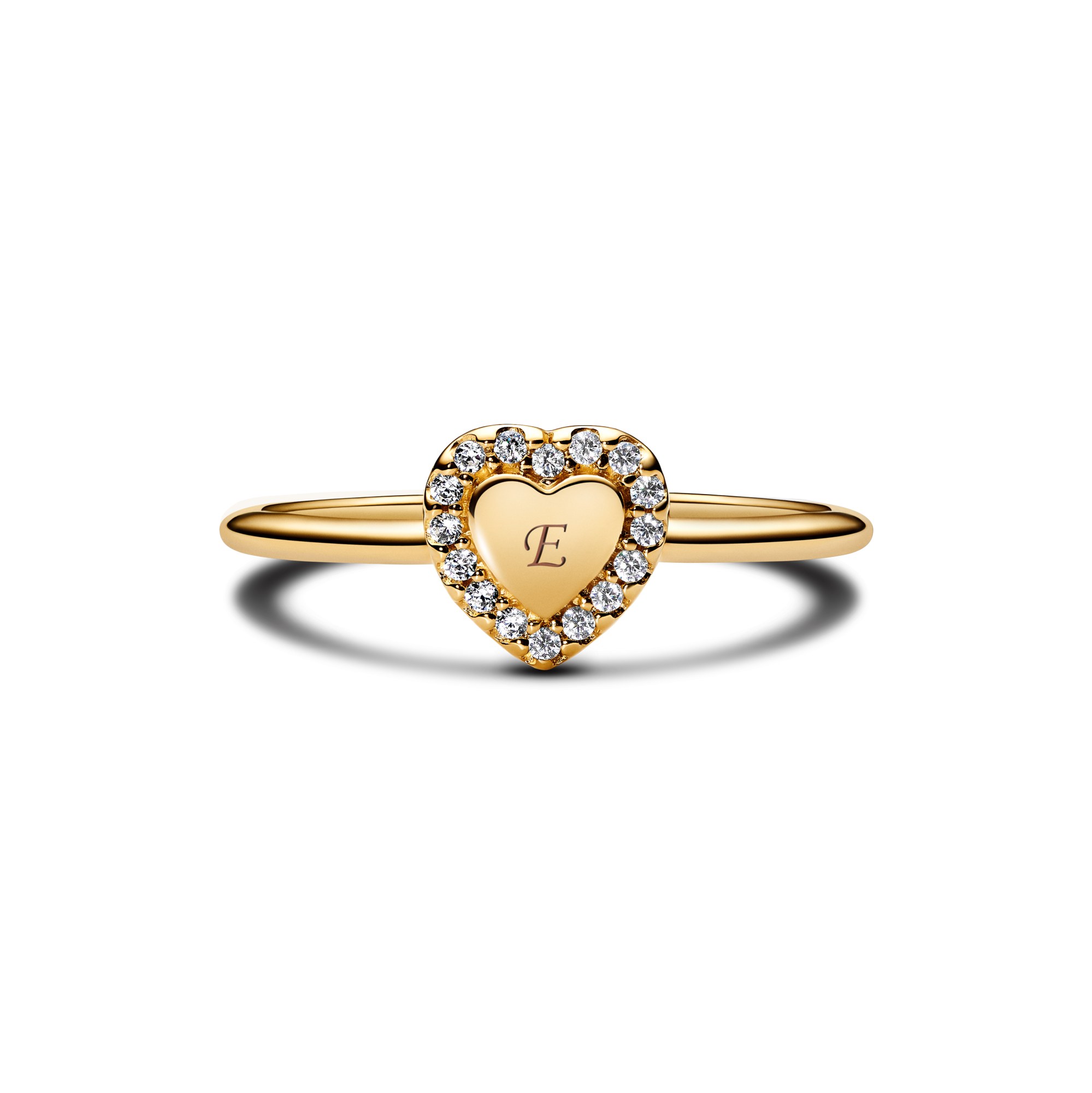 Pandora Ring - Herz Halo Ring - Gelbgold Vergoldung - Zirkonia – Ansicht 2