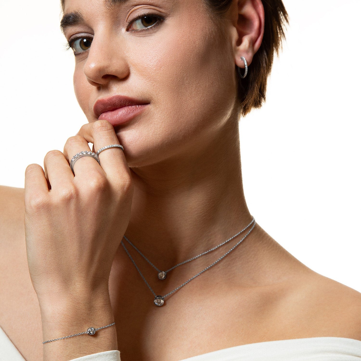 XENOX Sterling Silber Armband XS7320 - 15-18,5 cm - ZARGE SILBER - Ankerkette - Zarge – Ansicht 4