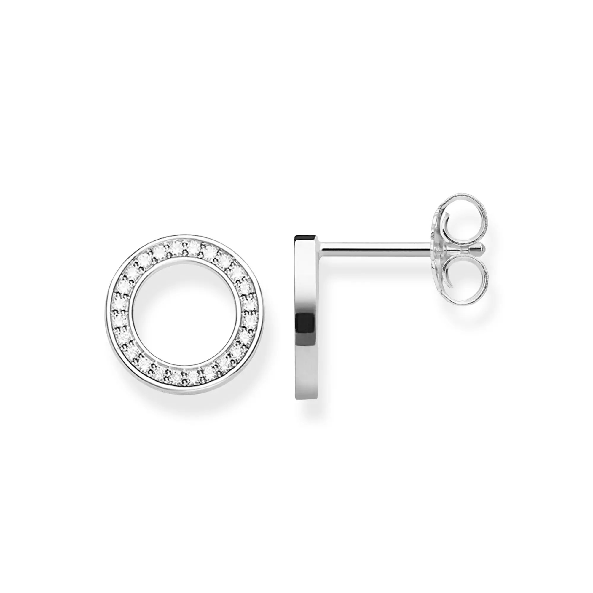 Thomas Sabo Ohrstecker - Silber - Zirkonia weiß Kreis