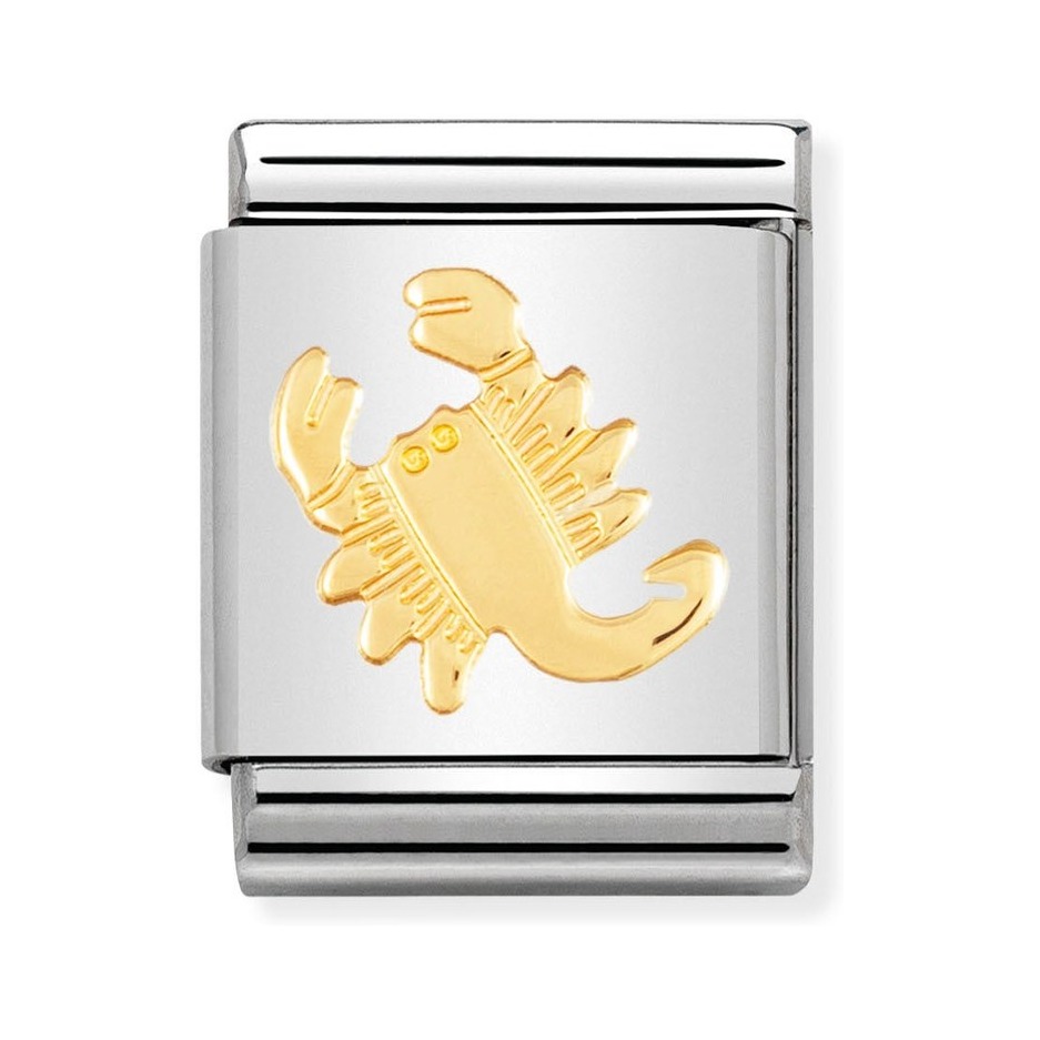 Nomination Composable Big Charm Sternzeichen Skorpion - Edelstahl, Gold 750 Gelbgold