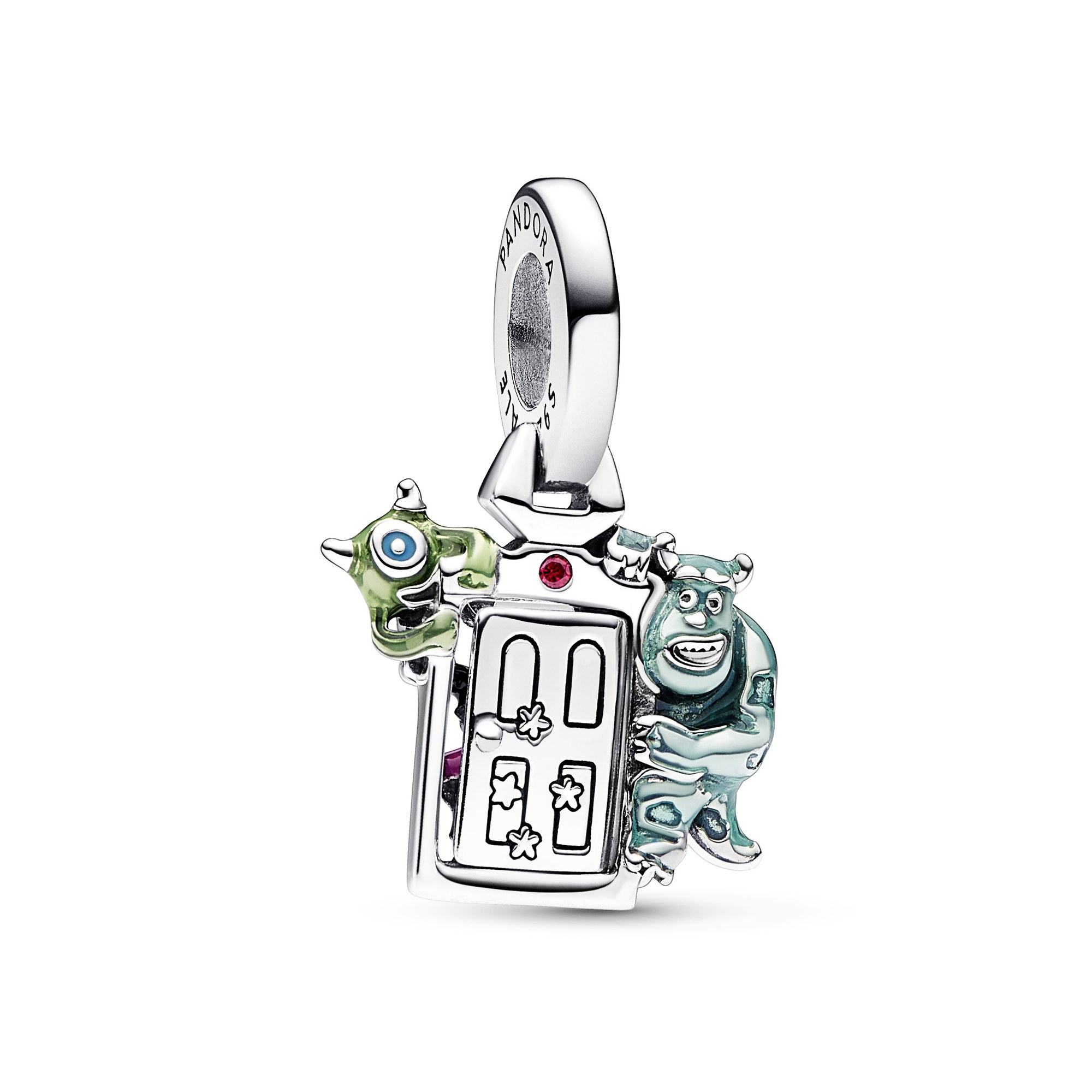 Pandora Disney Pixar Die Monster AG Tür Charm-Anhänger - Sterling Silber - Zirkonia + Emaille BUNT