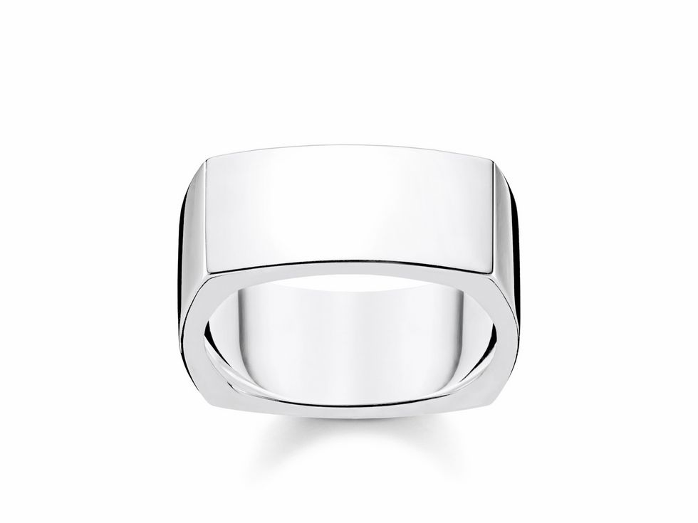 Herrenring von Thomas Sabo in Sterling Silber, silberfarben, Modell TR2280-001-21-62, Größe 62, mit modernem, klaren Design und breiter Form. Ideal für stilbewusste Männer.