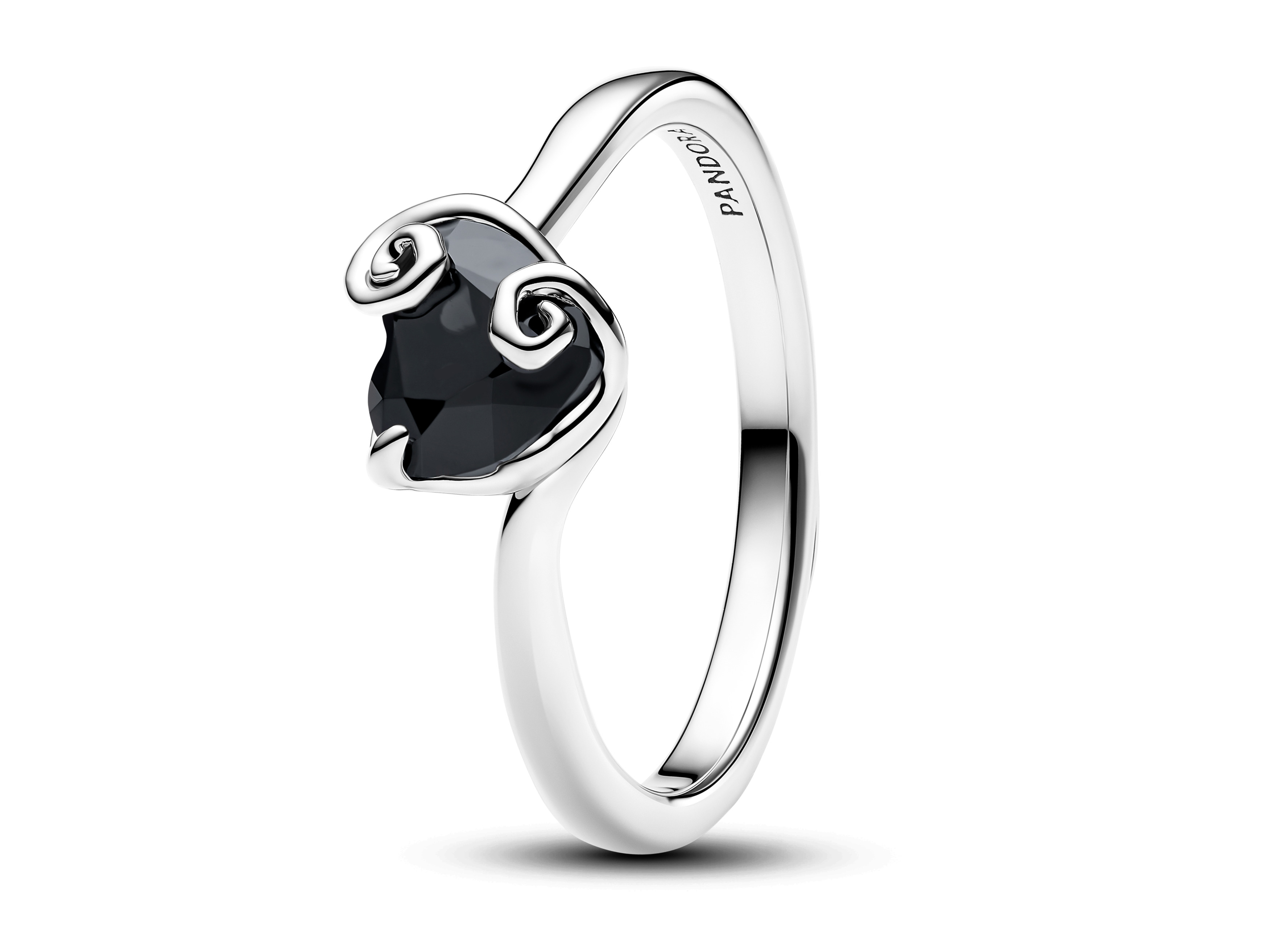 Pandora 194733C01-60 - Disney Nightmare Before Christmas Jack Black Herz-Ring - Sterling Silber - Kristall Schwarz - Gr. 60
