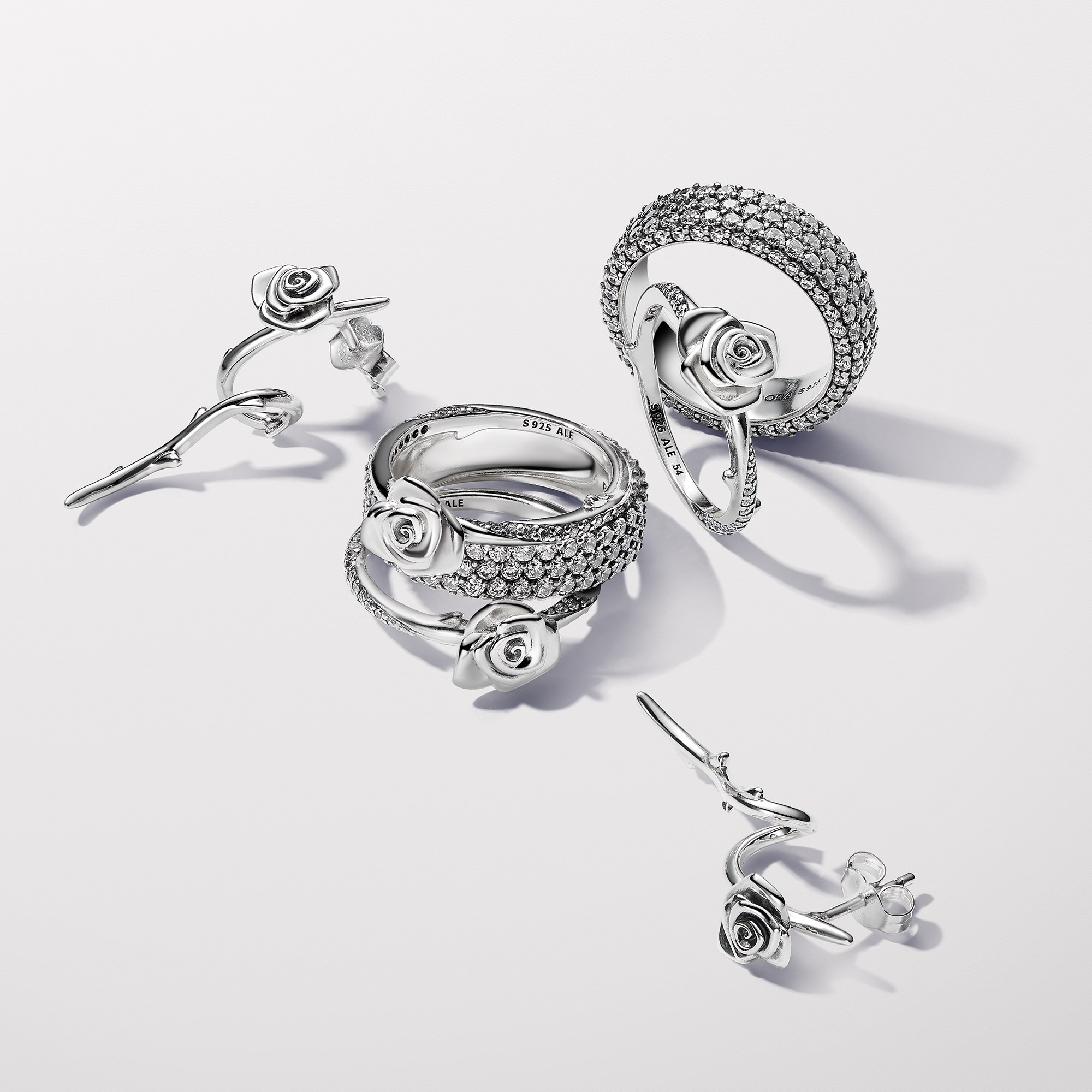 Pandora Blühende Rose - Ring - Silber - Zirkonia klar – Ansicht 3
