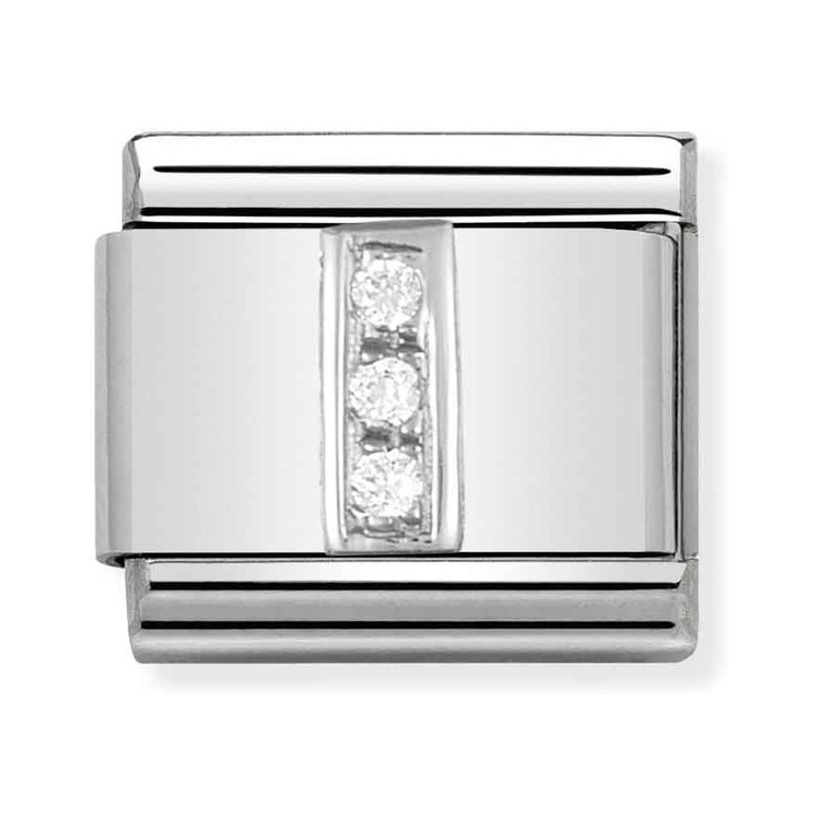 Nomination Composable Classic Charm Buchstabe I - Edelstahl, Sterling Silber, Zirkonia