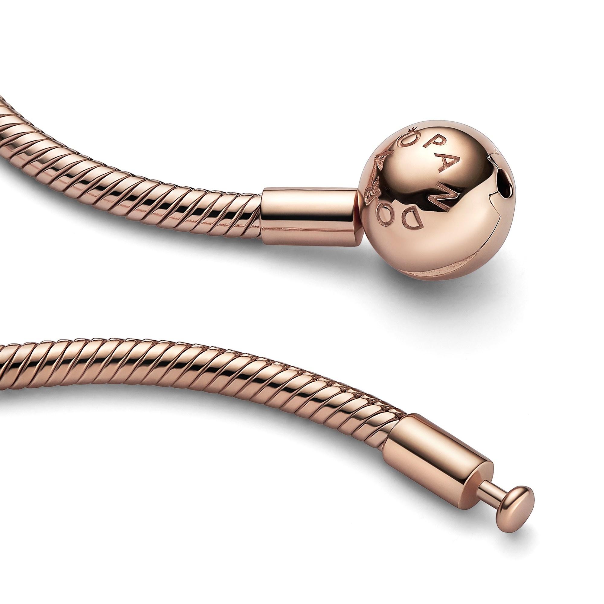 Pandora Schlangen-Gliederhalskette - 14k Roségoldvergoldung Ansicht 2 – Ansicht 2