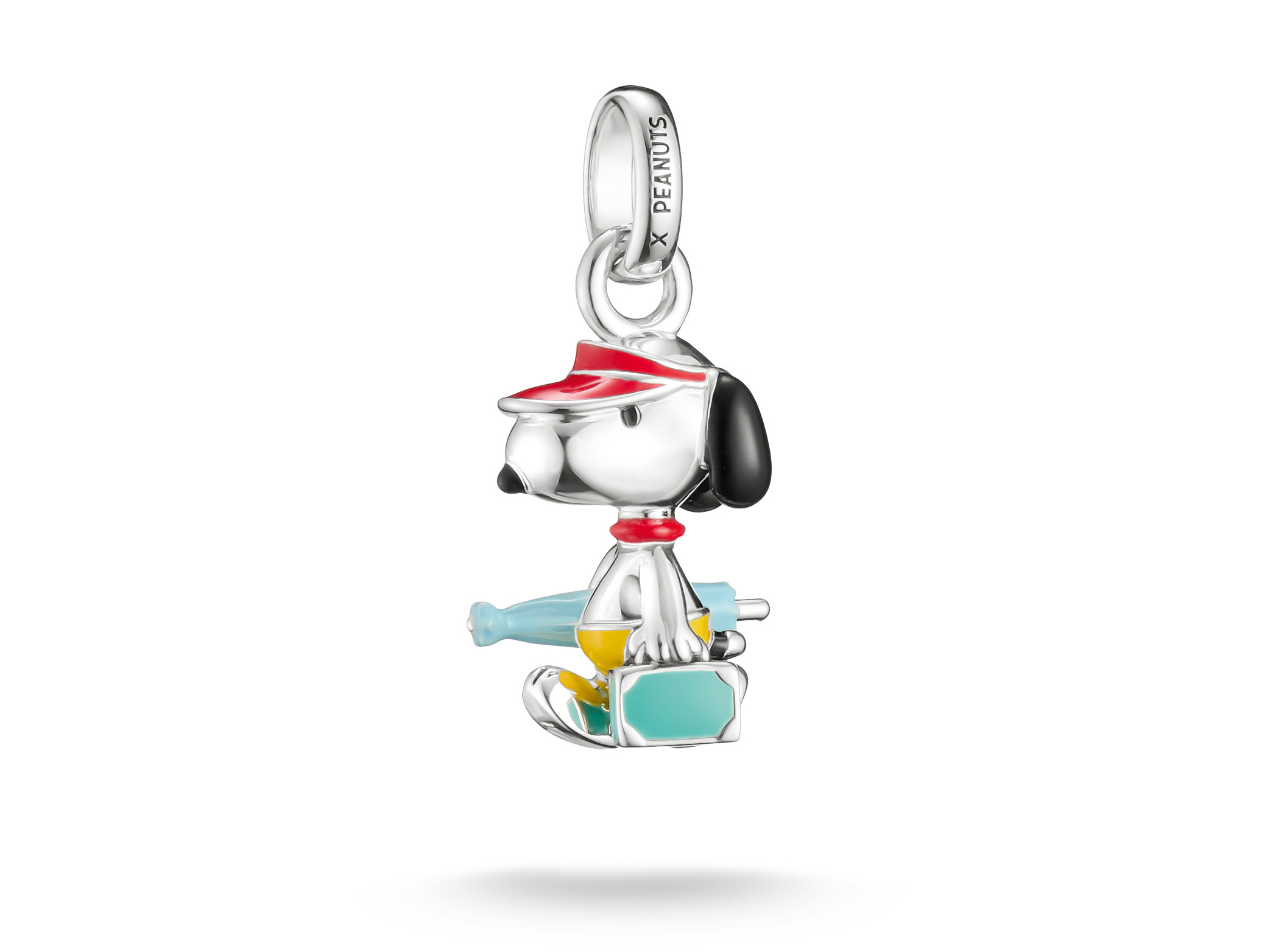 Thomas Sabo Peanuts CC1345-664-7 Snoopy Koffer & Schirm - Charm mit Öse