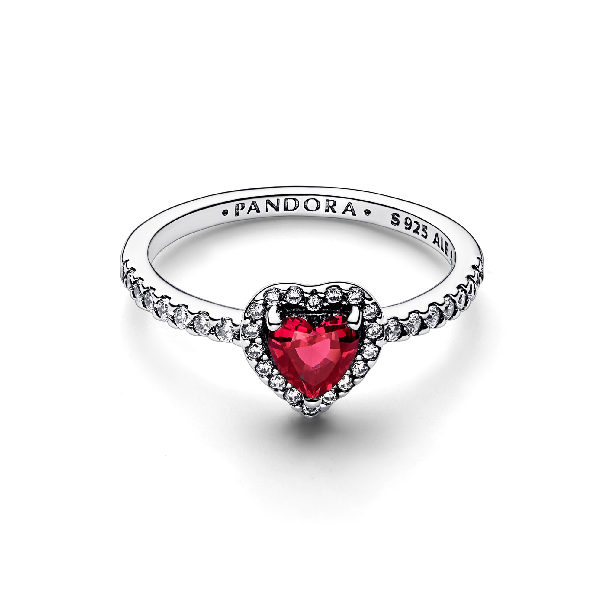 Pandora Ring - rotes Herz der Liebe - Silber - Kristall Rot – Ansicht 3