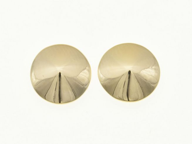 Kreisrunde Ohrstecker aus Sterling Silber, rosegold vergoldet, Hersteller Juwelier Harnisch, in eleganter Design-Optik mit sanften Reflexionen. Ideal für jeden Anlass.