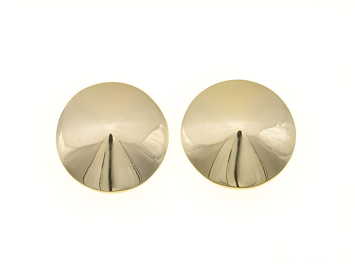 Kreisrunde Ohrstecker aus Sterling Silber, rosegold vergoldet, Hersteller Juwelier Harnisch, in eleganter Design-Optik mit sanften Reflexionen. Ideal für jeden Anlass.