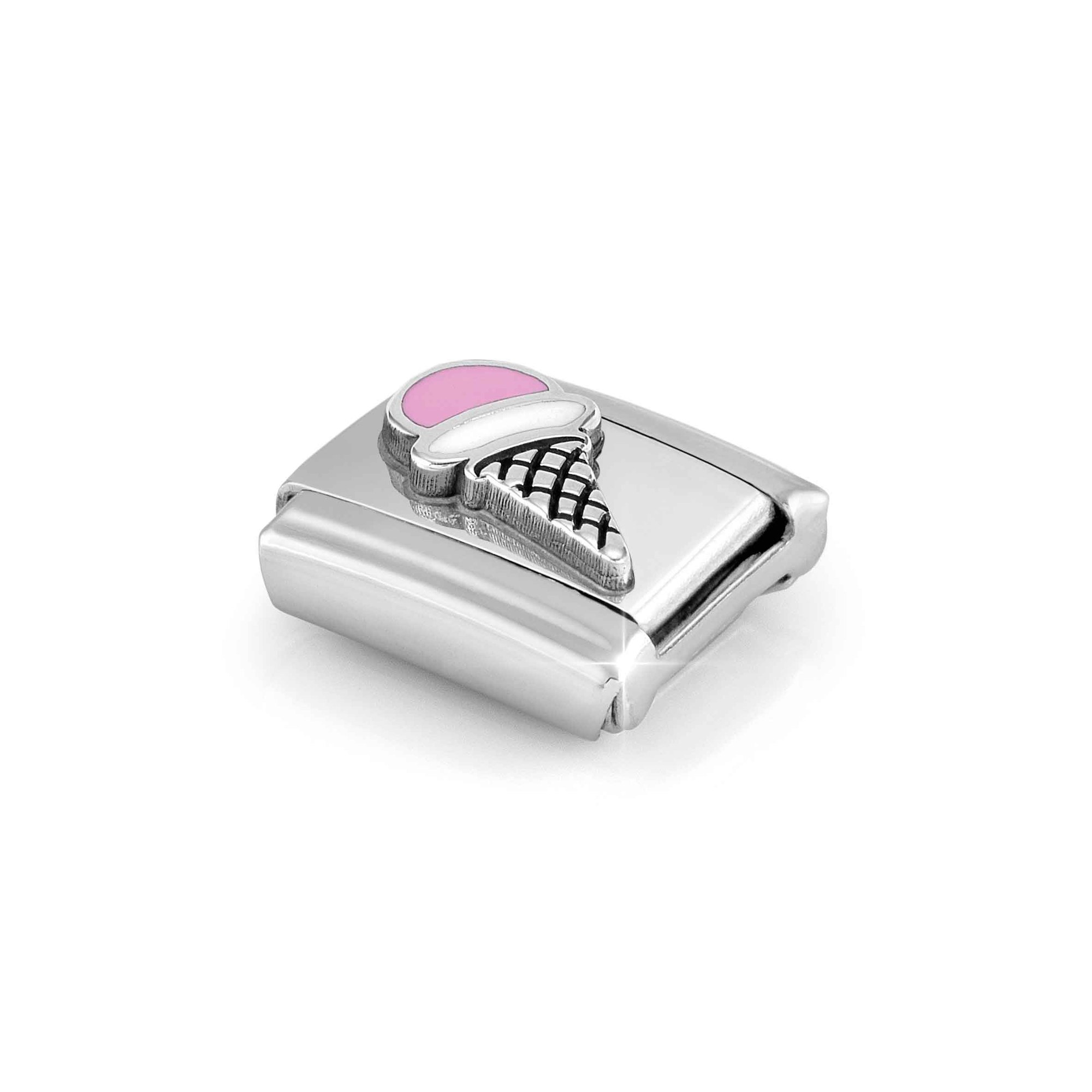 Nomination Composable Classic Charm Eis rosa - Edelstahl, Silber 925, Emaille – Ansicht 4