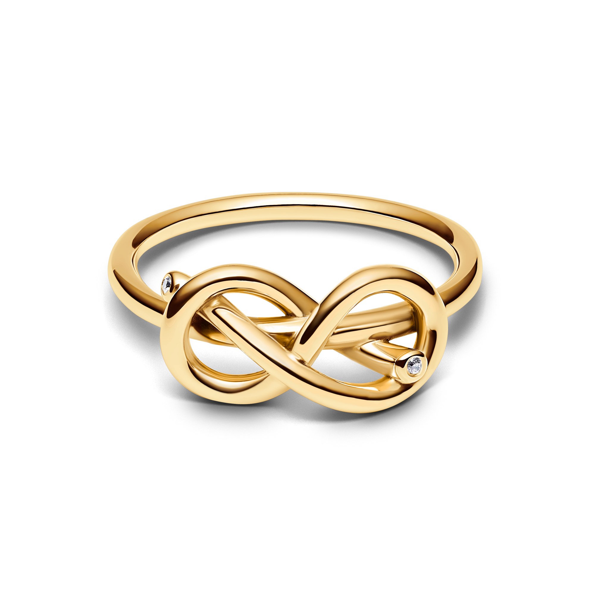 Pandora Ring - Unendlichkeit - Infinity Ring - Gelbgold Vergoldung - Zirkonia – Ansicht 2