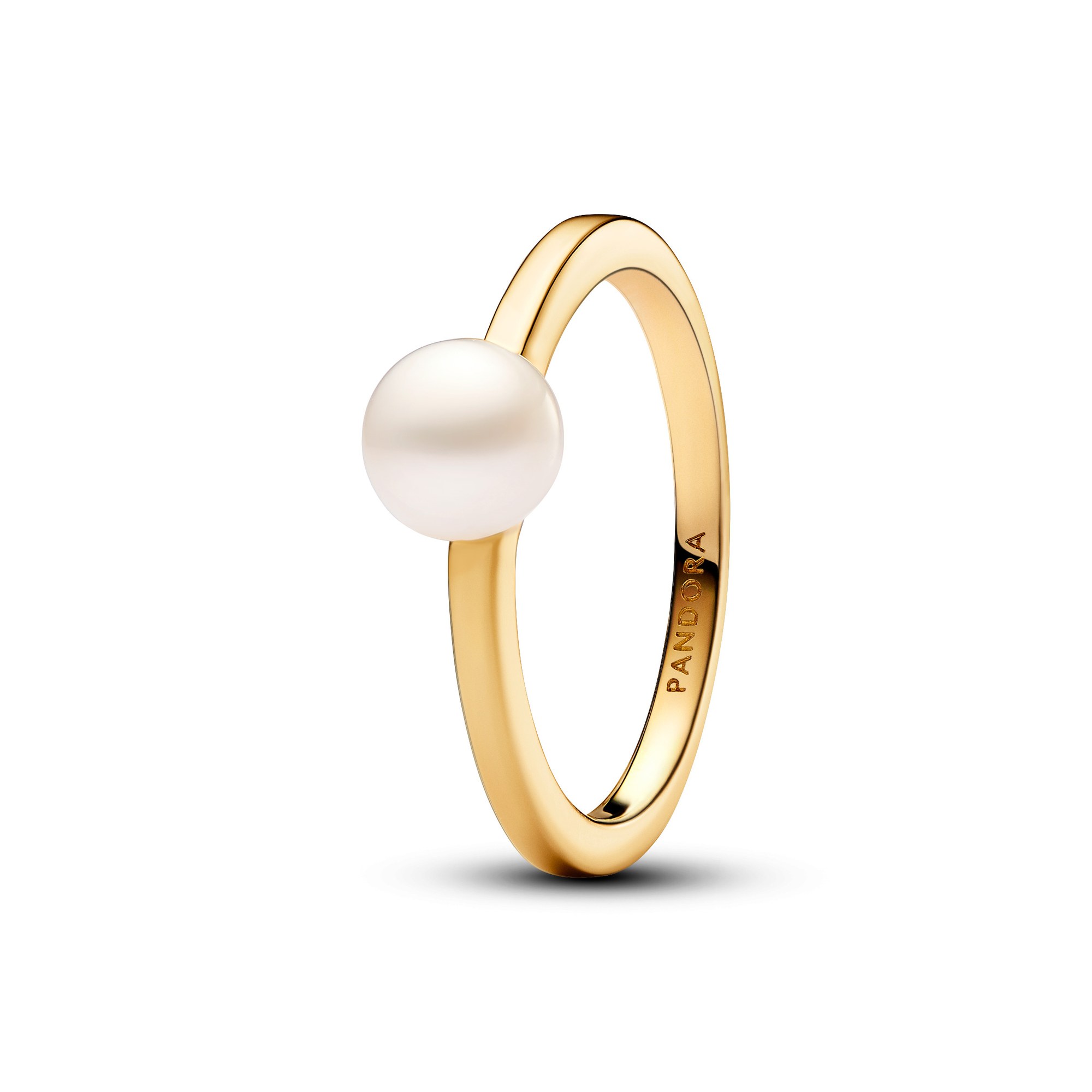 Pandora Zuchtperle Ring - Gelbgold verg. - Zuchtperle Weiß