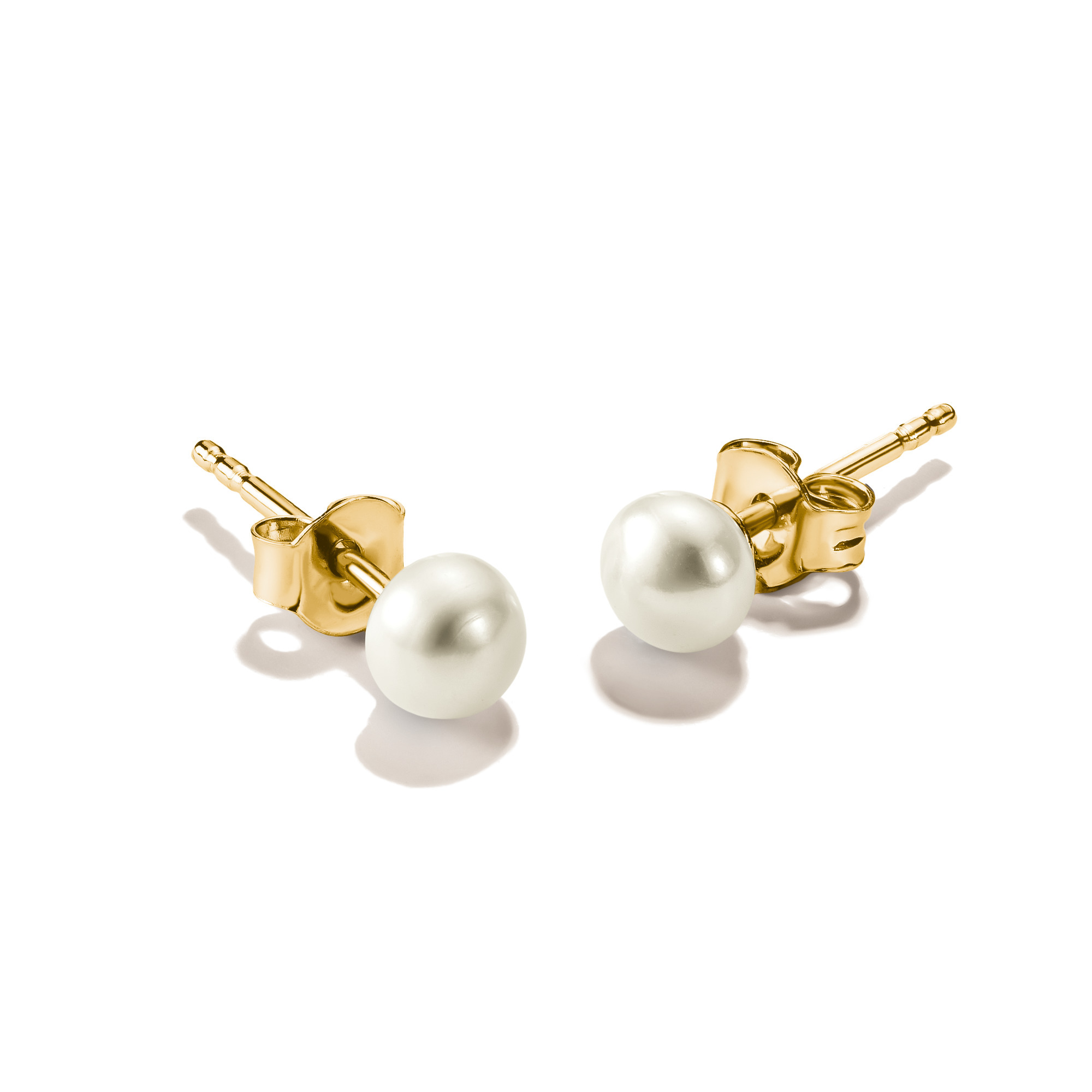 Perlenohrstecker aus 18k Gelbgold Vergoldung mit Süßwasserzuchtperlen in elegantem Design von Thomas Sabo, ideal für stilvolle Akzente. Neuheit im Sortiment.