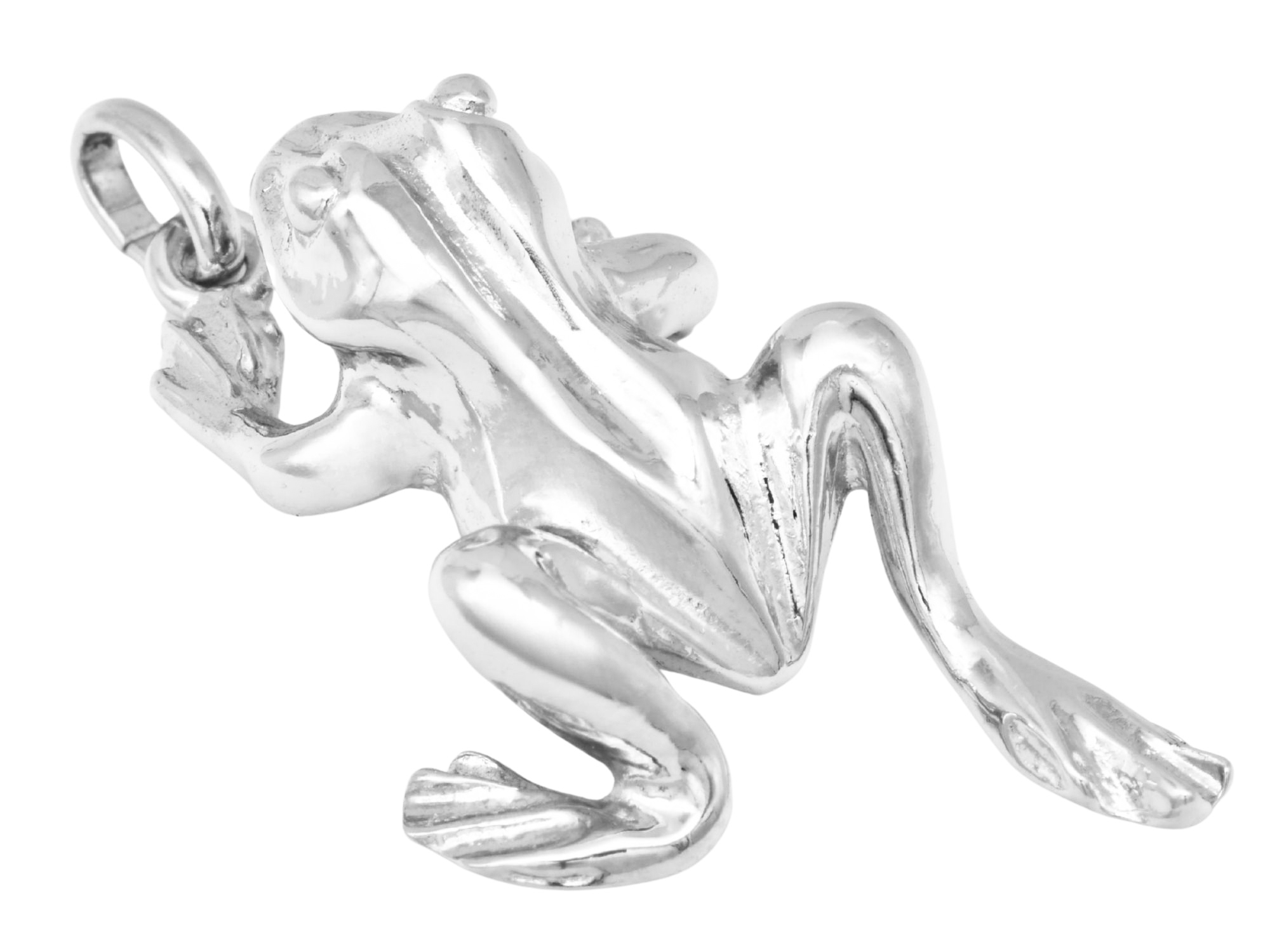 Anhänger Frosch DESIGN - Silber poliert rhodiniert