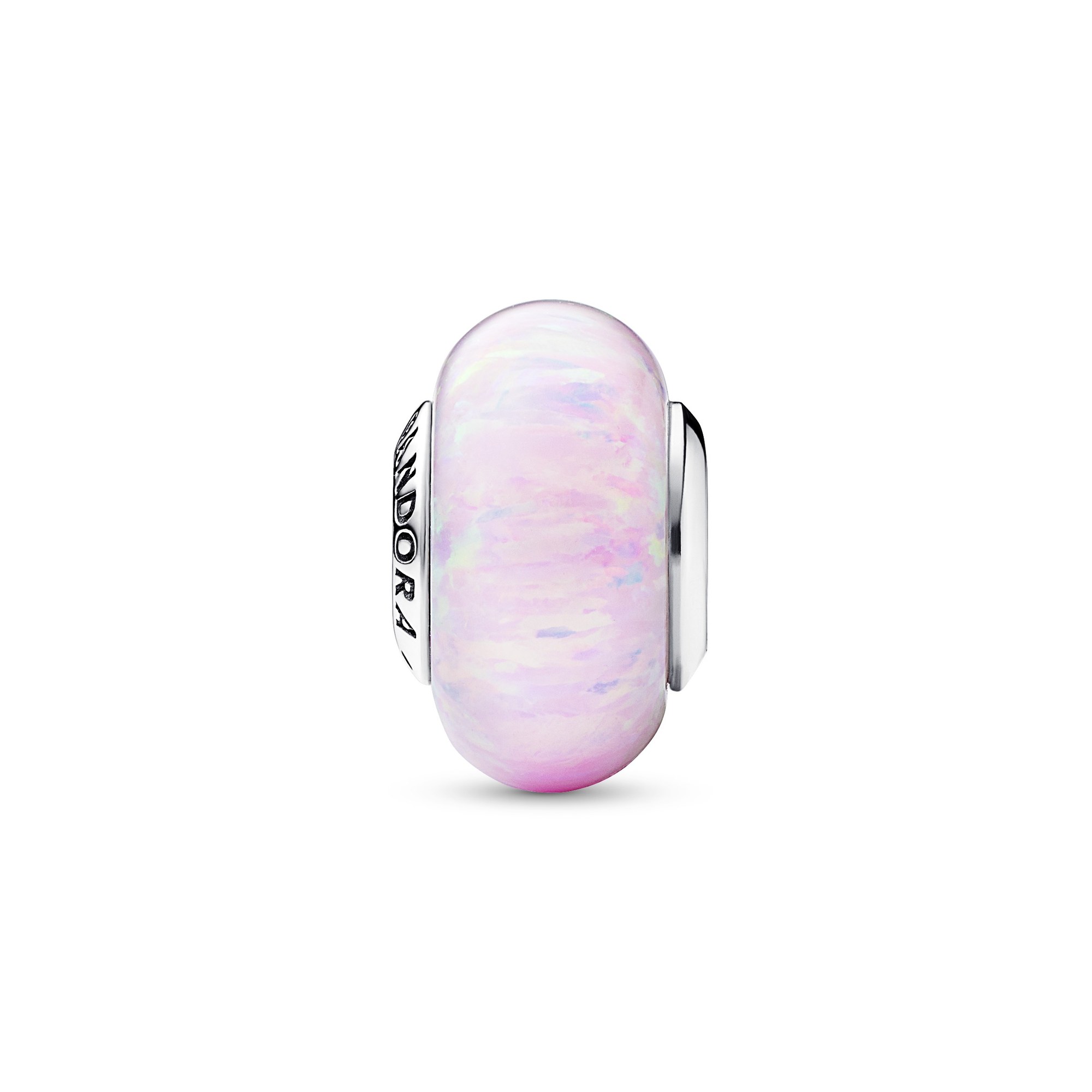 Pandora Schillerndes Rosafarbenes Charm - Sterling Silber - Synthetic Opal Pink Ansicht 2 – Ansicht 2