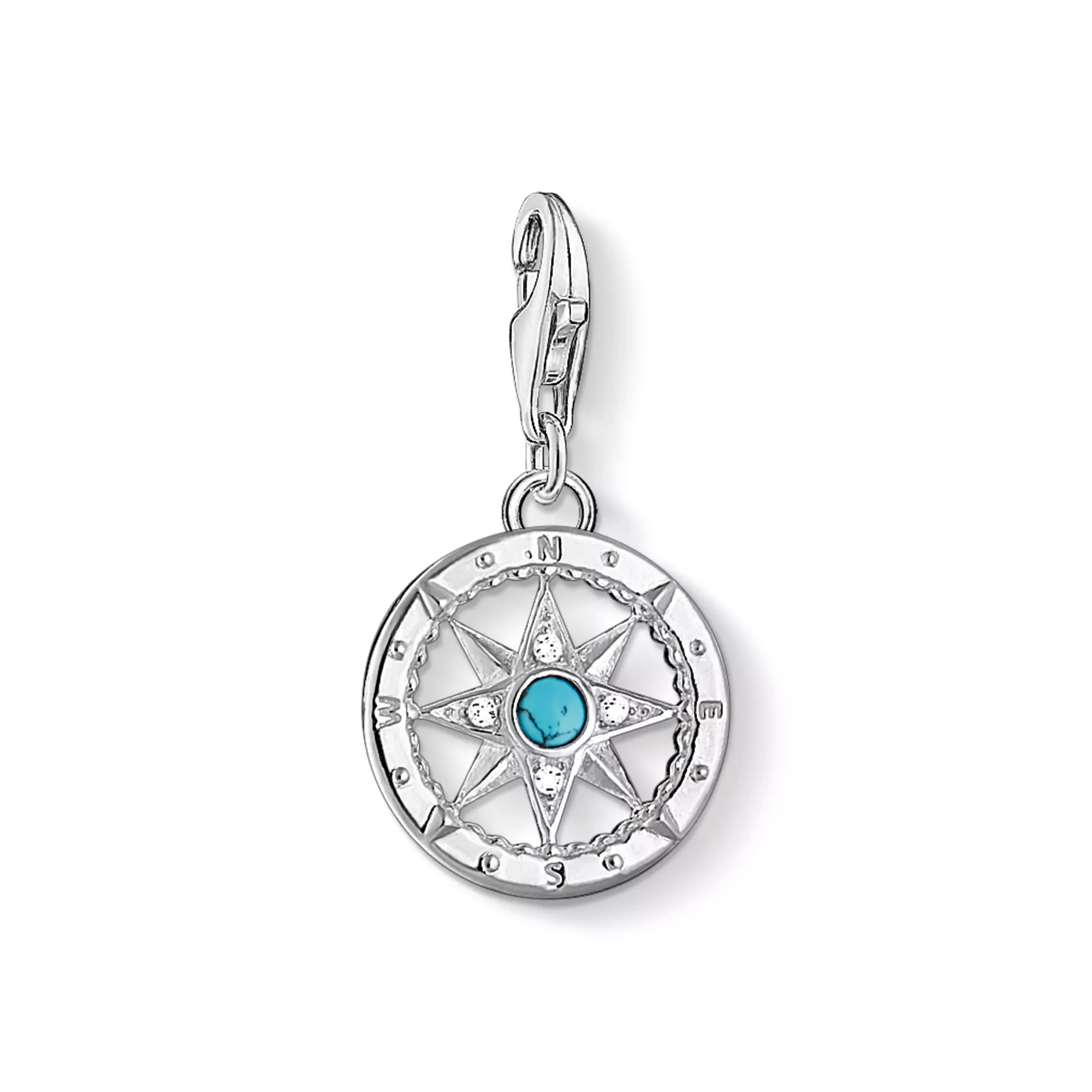 Thomas Sabo Kompass - Charm imit. Türkis - Zirkonia - türkis