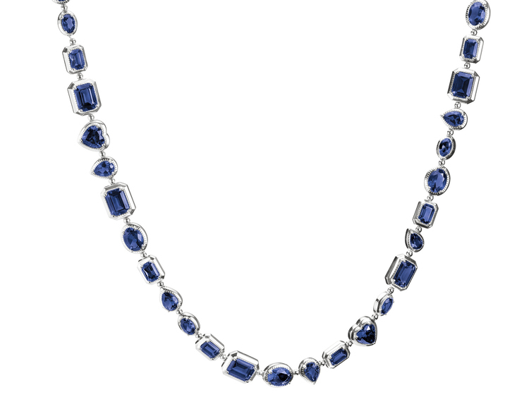 Thomas Sabo ELYNDRA KE2341-699-1-L45V - Halskette - 45 cm - Sterling Silber recy. & Nano-Kristall - blau