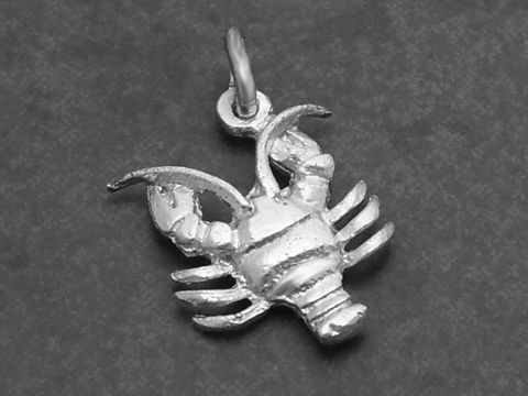 Silber Anhänger Sternzeichen Krebs plastisch, Hersteller Juwelier Harnisch, zeigt detailreiche Darstellung des Krebses in hochwertiger Verarbeitung, ideal für Sternezeichenliebhaber.
