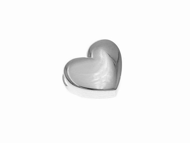 Anhänger Sterling Silber Herz poliert rhodiniert von Juwelier Harnisch durchlaufend mit glänzender Oberfläche und eleganter Form in Herzdesign. Ideal als Geschenk oder Schmuckstück.