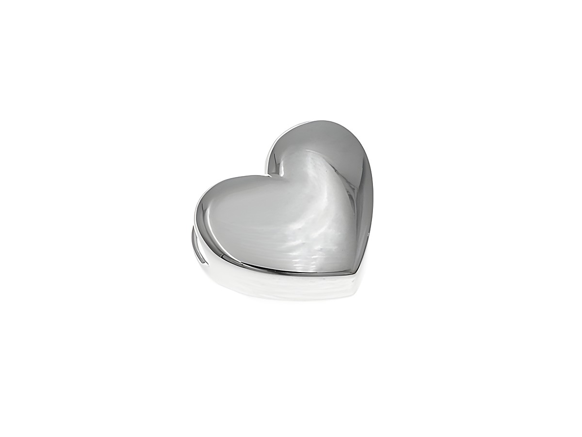 Anhänger Sterling Silber Herz poliert rhodiniert von Juwelier Harnisch durchlaufend mit glänzender Oberfläche und eleganter Form in Herzdesign. Ideal als Geschenk oder Schmuckstück.