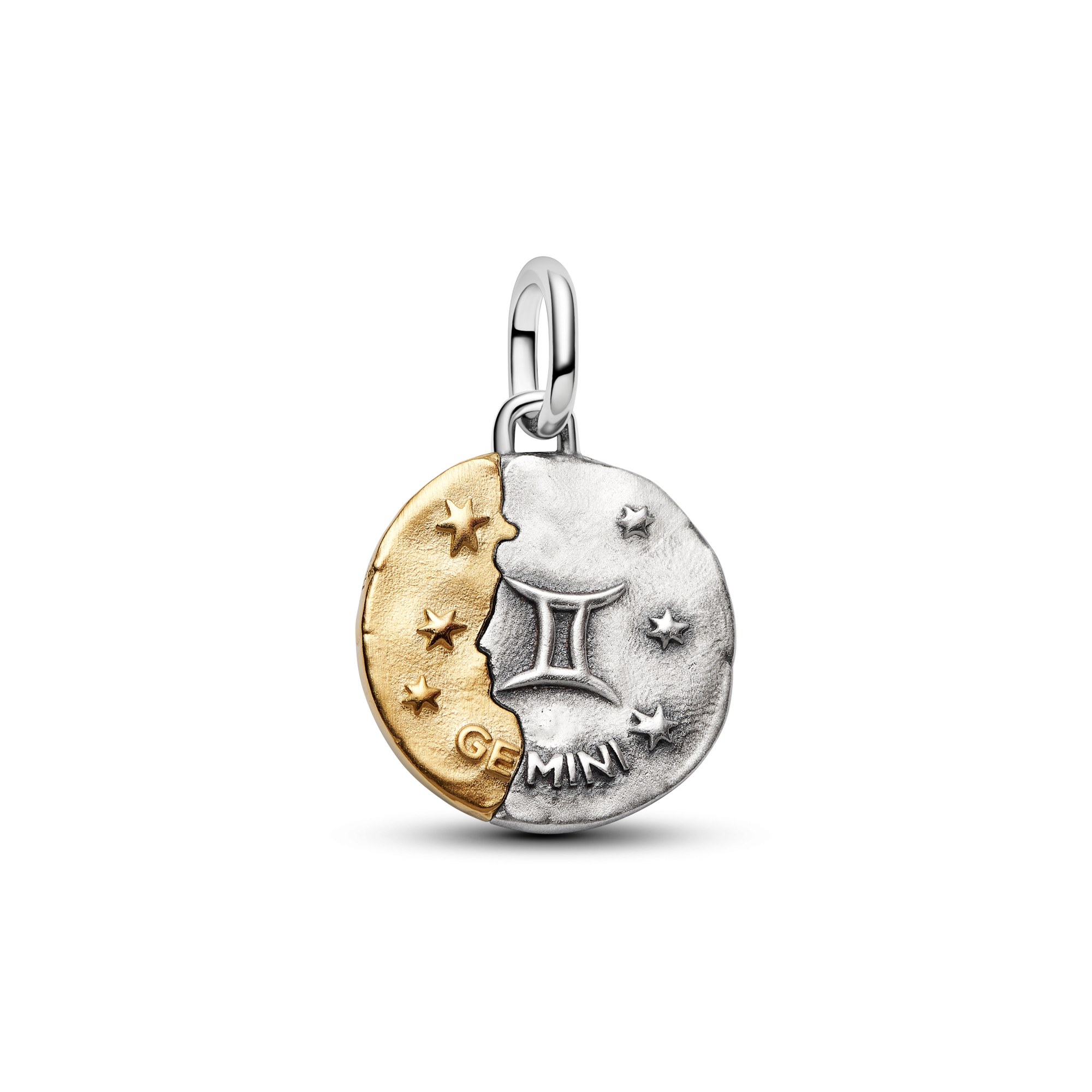Pandora ME - Sternzeichen Zwillinge - Charm - Sterling Silber & Gelbgold Vergoldung - 16 mm – Ansicht 2