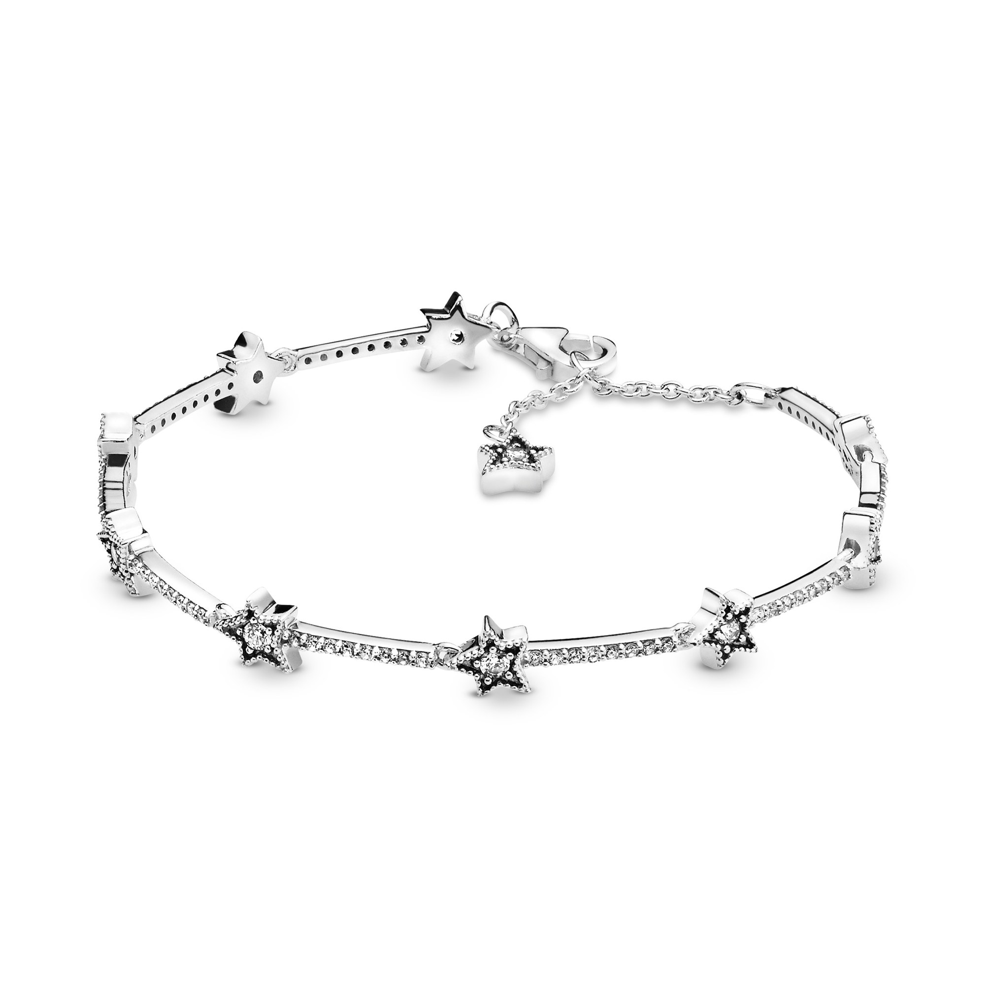 Pandora Star - Stern Sterling Silber Armband + Zirkonia
