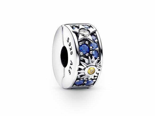Pandora 792681C01 himmlische Sonne Stern & Mond CLIP-Stopper 