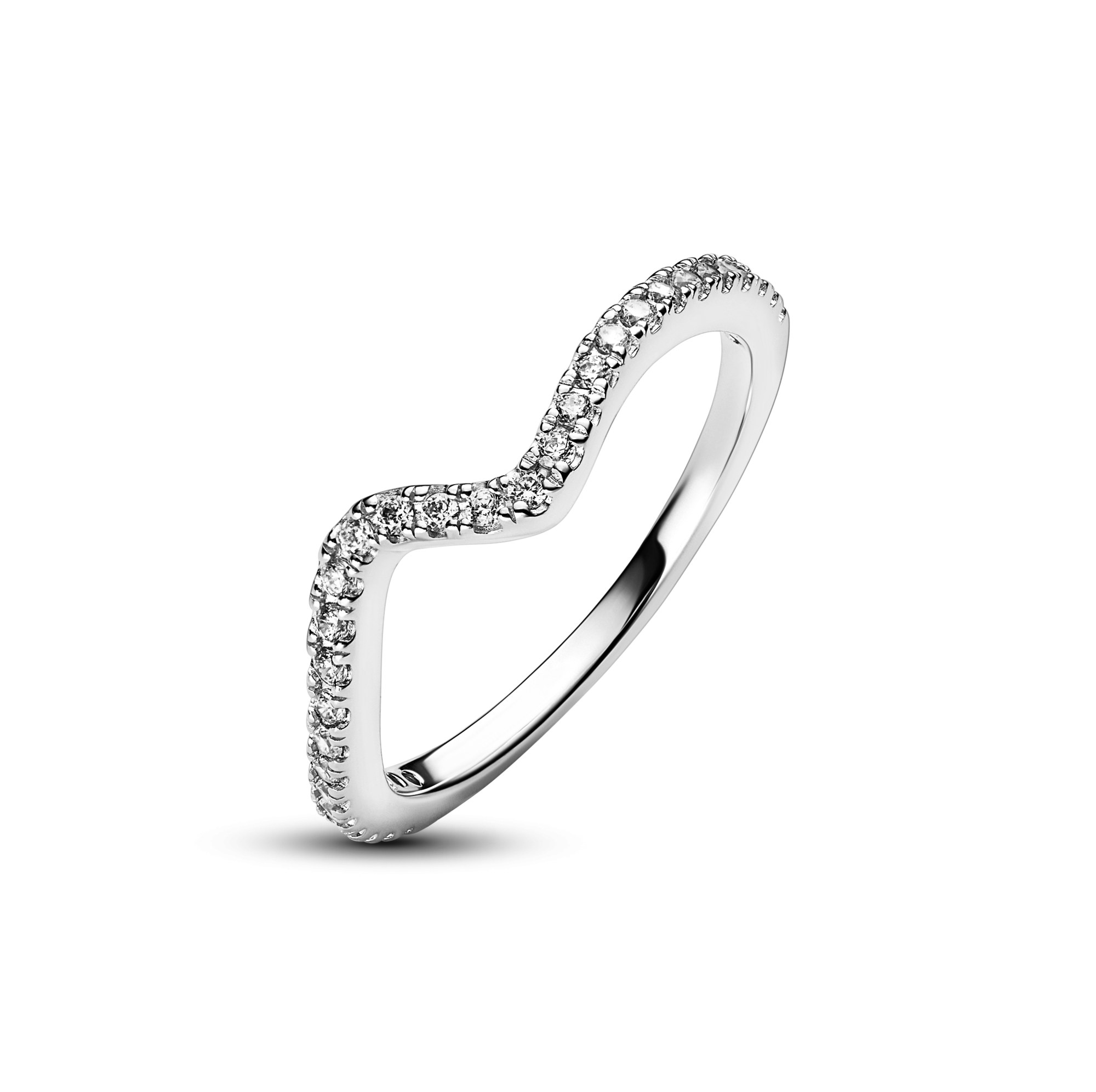 Pandora Ring - Funkelnder Wellenring - Silber - Zirkonia – Ansicht 2