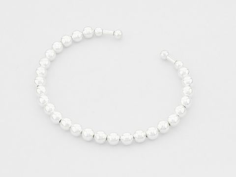 Trendiger Armreifen aus Sterling Silber mit Kugeln, 17 cm, hergestellt von Juwelier Harnisch, ideal für modische Akzente und jeden Anlass.
