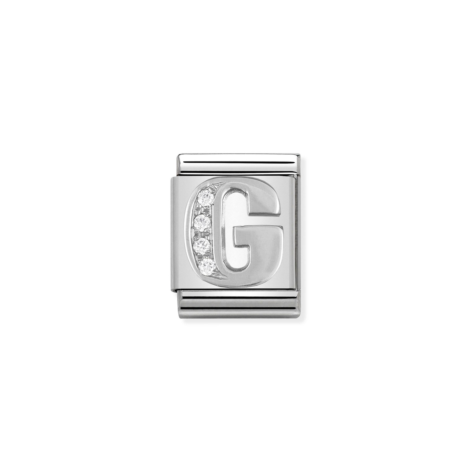 Nomination Composable Big Charm Buchstabe G - Silber 925, Zirkonia