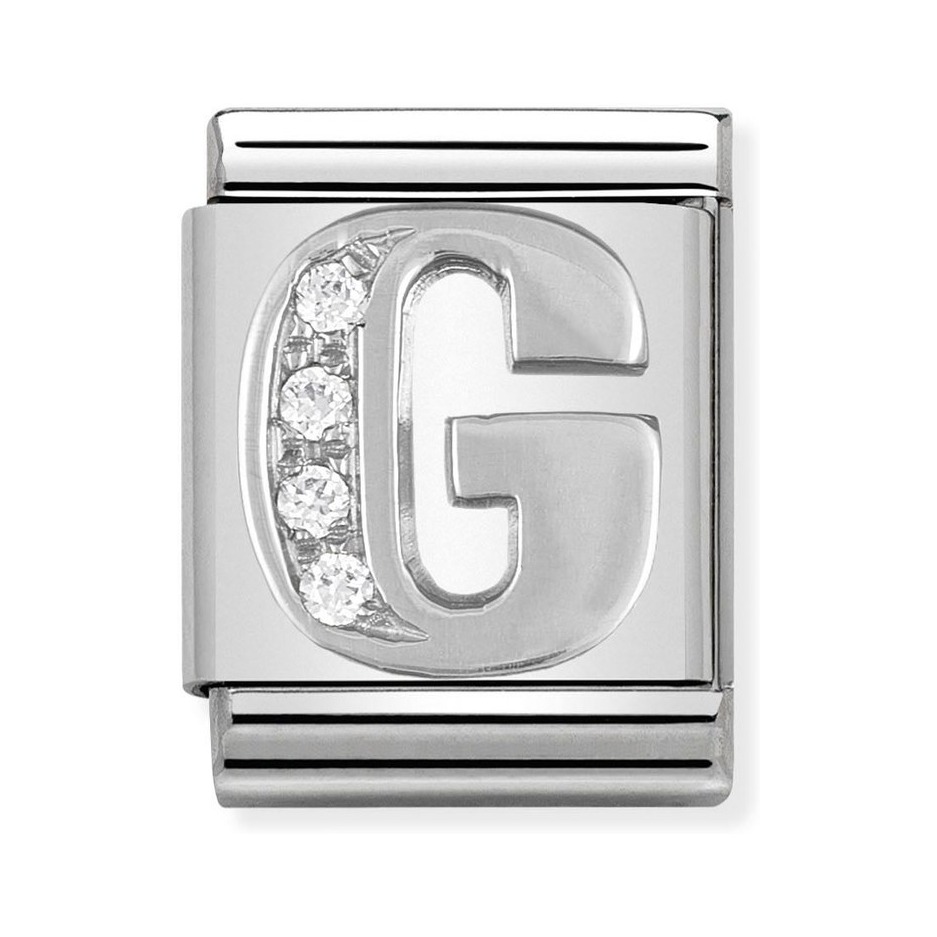 Nomination Composable Big Charm Buchstabe G - Silber 925, Zirkonia