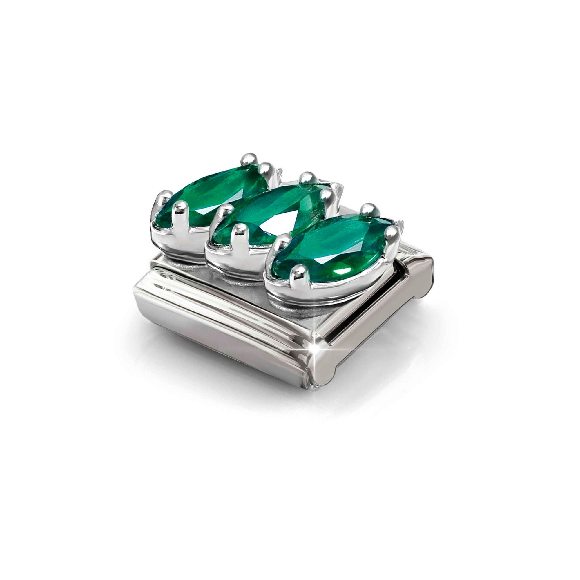 Nomination Composable Classic Charm Trilogy grün - Edelstahl, Sterling Silber, Zirkonia – Ansicht 4