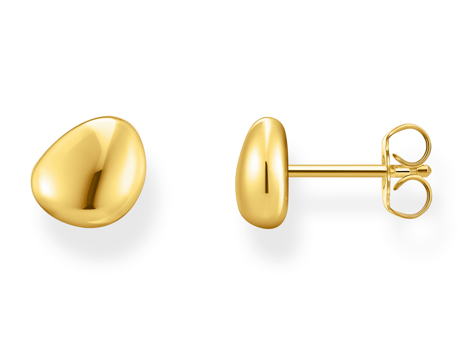 Thomas Sabo H2307-413-39 HOOP EARRINGS Ohrstecker - Silber + 750er Vergoldung Ohrstecker von Thomas Sabo aus Silber mit 750er Vergoldung, in geschwungener Tropfenform, glänzende Oberfläche, modernes Design, ideal für jeden Anlass, neu.