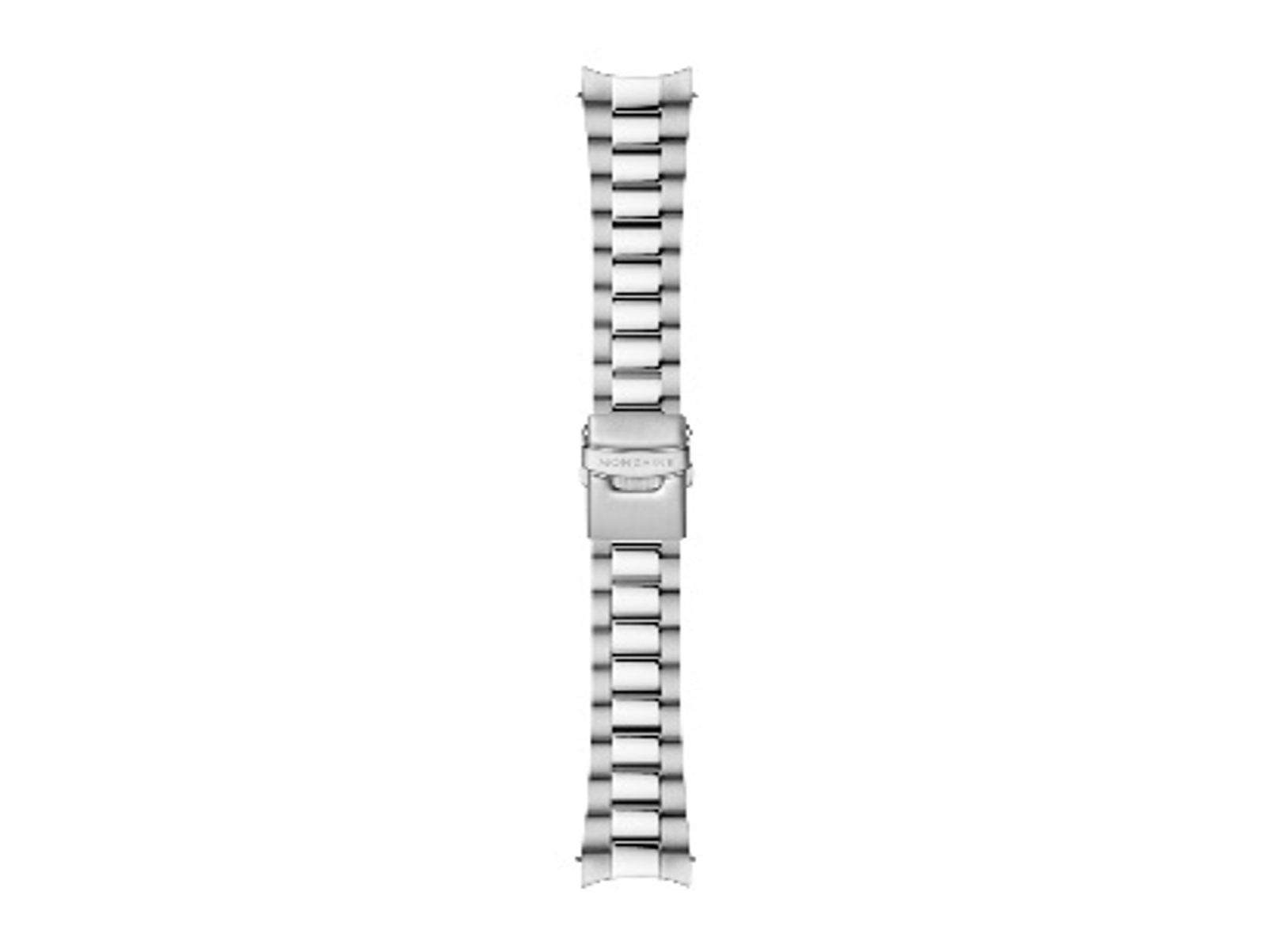 Metallgliederarmband FMM.23122.ST.EM1.K von Mondaine aus teilmattiertem Edelstahl in Silber, 22 mm breit, ideal als Ersatz für Mondaine Uhren.
