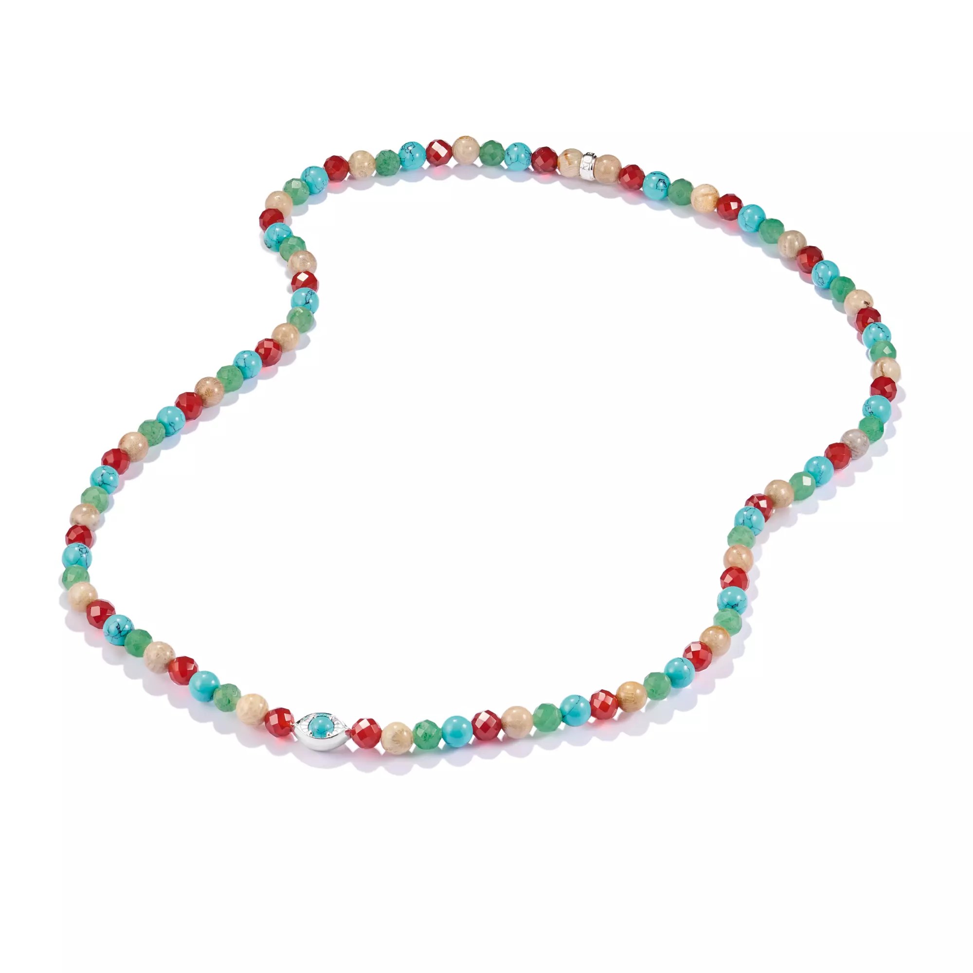 Thomas Sabo ELYNDRA Kette 55 cm - Sterling Silber & Achat & imit. Türkis - Bunt – Ansicht 3