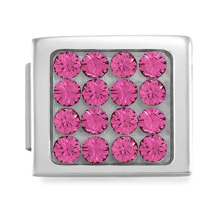 Nomination Classic GLAM Link Edelstahland - Pink Zirkonia