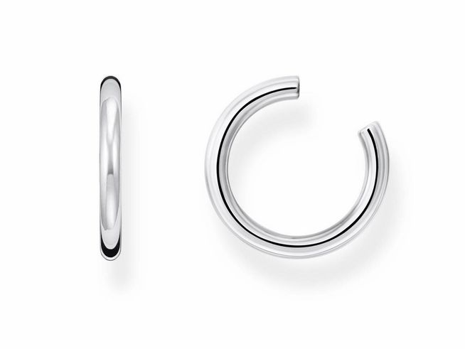 Ohrklemme von Thomas Sabo Charming aus Sterling Silber, elegantes Design in geschlossener und offener Form, geeignet für trendbewusste Schmuckliebhaber.