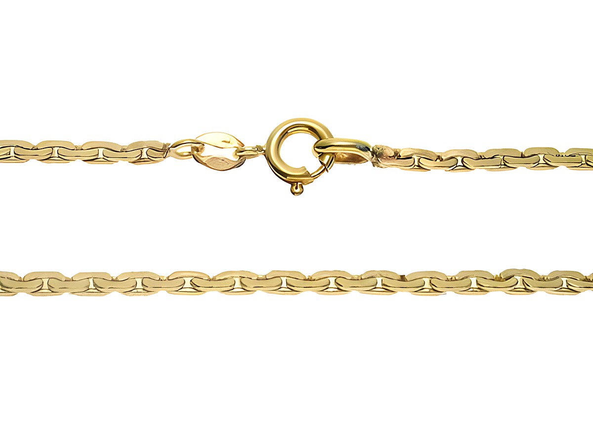 Goldkette 50 cm DESIGN 1,8 mm von Hersteller Juwelier Harnisch, edles Design mit klassischem Karabinerverschluss, glänzende Oberfläche, ideal für stilvolle Akzente im Alltag oder zu besonderen Anlässen.