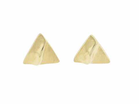 Gold Ohrringe in klassischem Dreieckdesign aus 333 Gold, hergestellt von Juwelier Harnisch, elegant und zeitlos. Ideal für jeden Anlass.