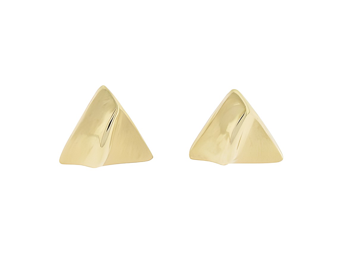 Gold Ohrringe in klassischem Dreieckdesign aus 333 Gold, hergestellt von Juwelier Harnisch, elegant und zeitlos. Ideal für jeden Anlass.
