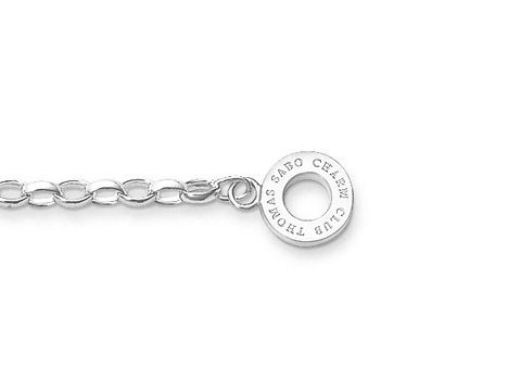 Charm-Armband von Thomas Sabo aus Silber mit der Artikelnummer X0163-001-12-M und einer Länge von 17,5 cm, Teil der Charm Club Kollektion.