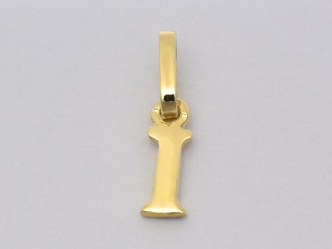 Gold Buchstaben Anhänger Buchstabe I von Juwelier Harnisch, elegant gestalteter Initialen-Anhänger in hochwertigem Gold, ideal für persönliche Schmuckkreationen.