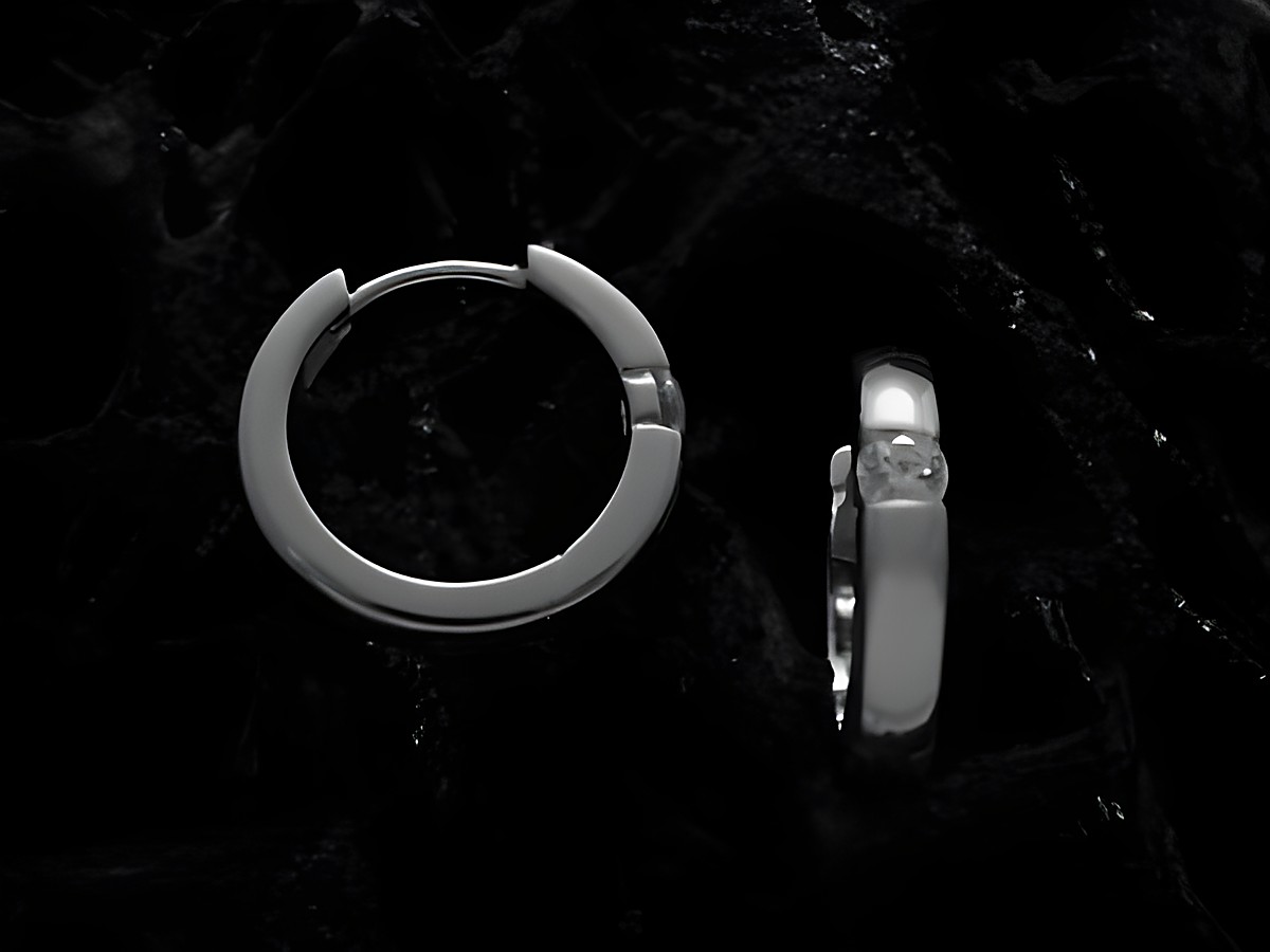 Creolen 1,5 cm aus Sterling Silber, dezent und poliert, mit Zirkonia. Hersteller: Juwelier Harnisch, bis 15 mm. Elegantes Design für stilvolle Akzente im Schmuck.