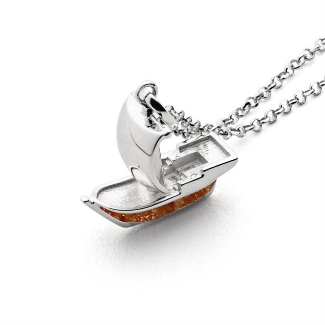 DUR Kette Kogge Segelboot - Sterling Silber - 45cm – Ansicht 2
