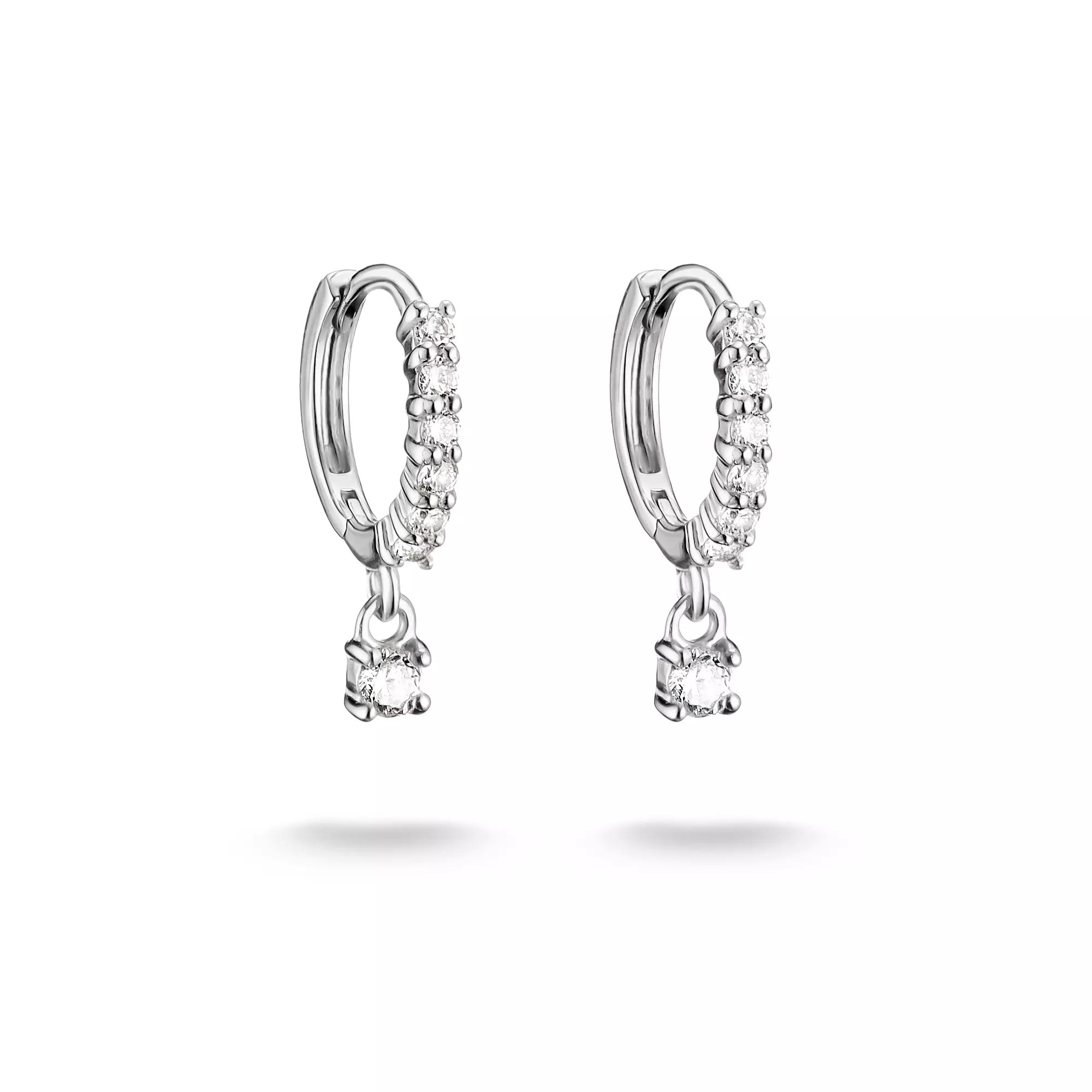 Thomas Sabo Creolen mit weißem Zirkonia im Brillantschliff – Silber – Ansicht 2