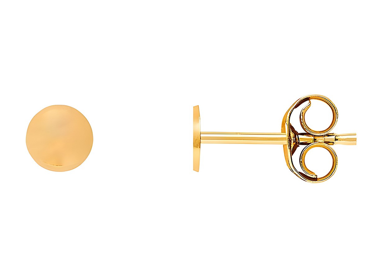 Gelbgold 585 Ohrstecker von Xenox, poliert, in runder Form mit einer schlichten, eleganten Optik, ideal für den täglichen Gebrauch oder besondere Anlässe. Echt Gold Ohrschmuck.