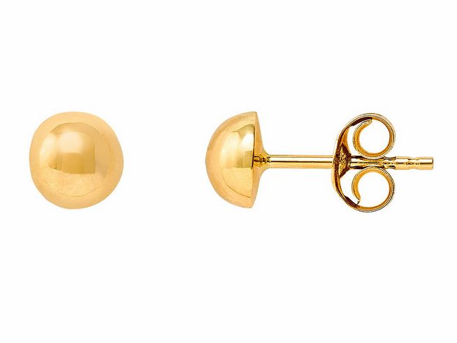 Gelbgold 585 Ohrstecker von Xenox, poliert und elegant, mit einem runden Design, idealen für jeden Anlass und als zeitloser Schmuck. Echt Gold Ohrschmuck für anspruchsvolle Kunden.